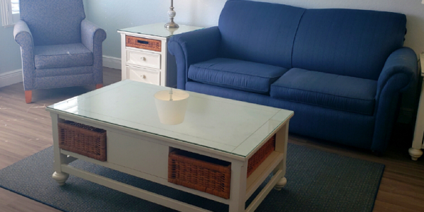 New luxury vinyl flooring installed