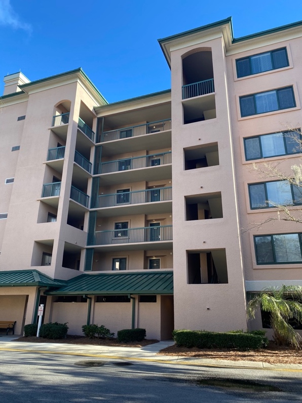 Stairwells and hallways of 5700 Building are painted