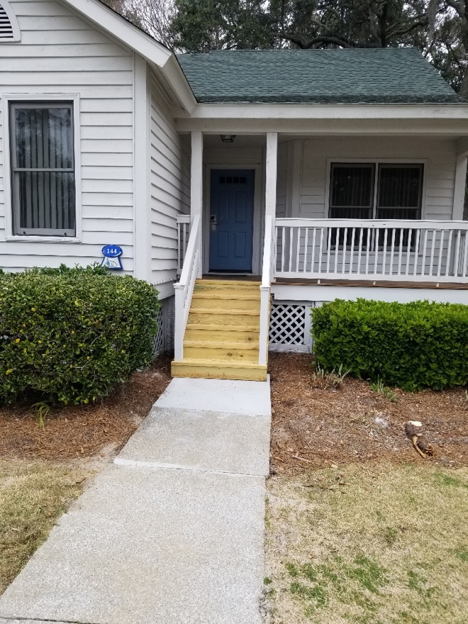 New steps at The Cottages