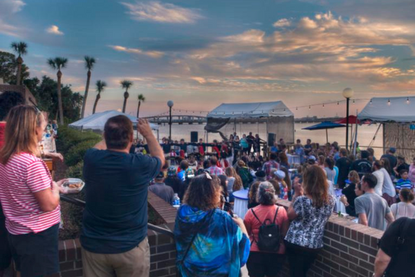 Gregg Russell performing in Sea Pines under the Liberty Oak