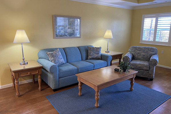 New upholstered seating in Palace View Heights Building 2200