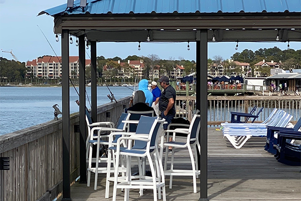 Fishing with the new rod holders at Bluewater